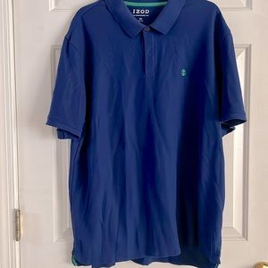 Men Solid Color Polo Shirt Size XXL